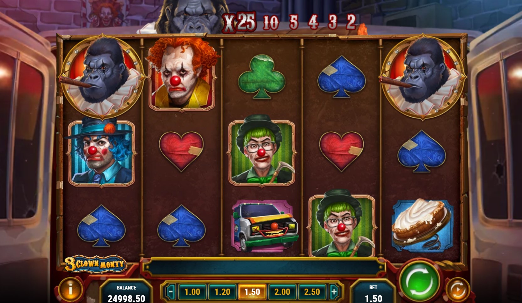 3 Clown Monty Slot